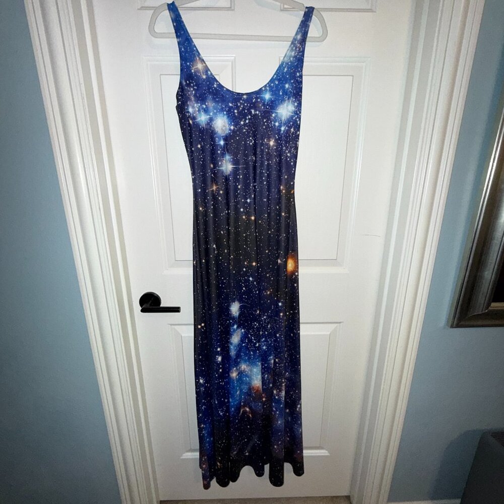 Blackmilk Galaxy Blue Maxi Dress L
